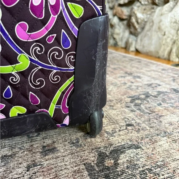 Vera Bradley Retired "Purple Punch" Purple Floral Suitcase - Purple, Brown - Picture 9 of 16